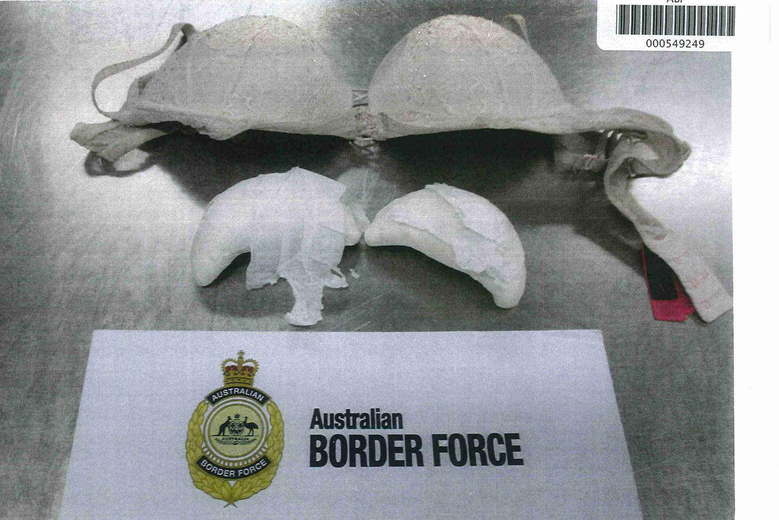 Australian Border Force via Brisbane Times She smuggled drugs in her bra and pantyhose